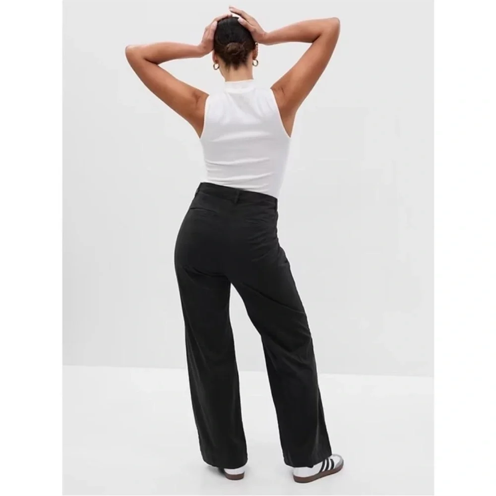 GAP CORDUROY FLARE PANTS BLACK SIZE 16 ANKLE EUC - Picture 3 of 7